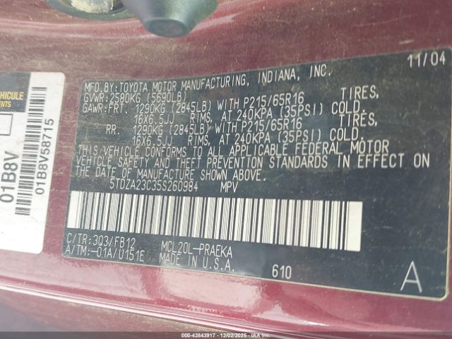 Toyota Sienna Le Image 11