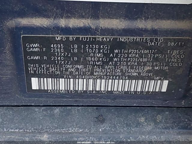 Subaru Outback 3.6r Limited Image 3