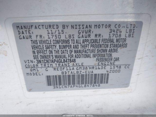 Nissan Versa 1.6 Sv Image 9