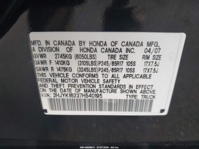 Honda Ridgeline Rt Image 2