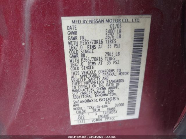 Nissan Xterra S Image 3